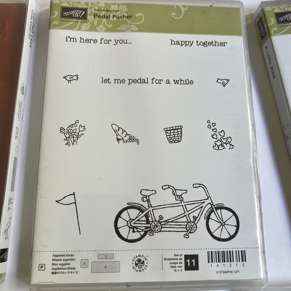 Lot of 8 SETS Stampin Up Unmounted Rubber Stamps  Animals,Thinking of you,Thanks - Picture 12 of 16